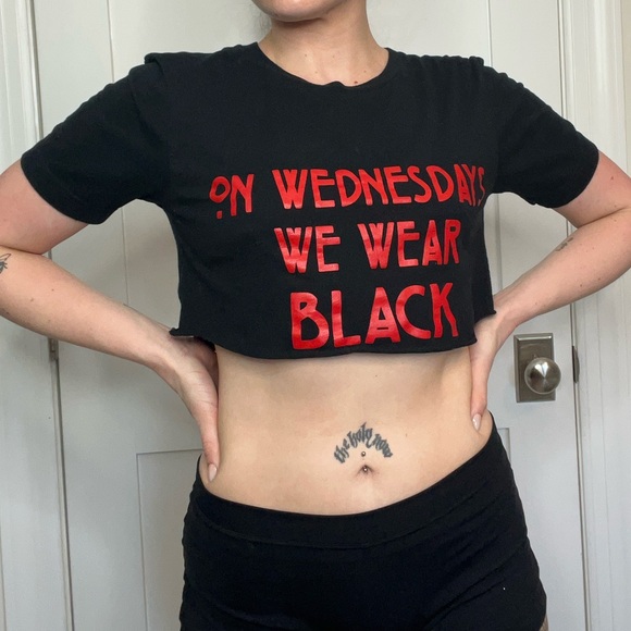 On Wednesday’s We Wear Black Crop - Picture 5 of 5